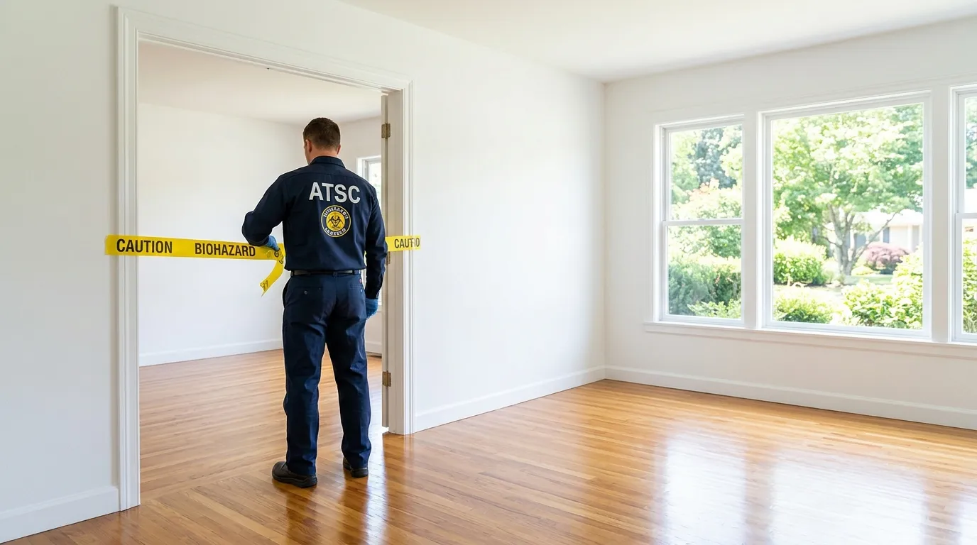 Certified biohazard cleanup crew performing Decomposition Cleanup in Tolleson